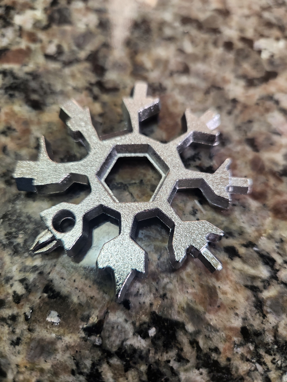 Snowflake Multi-Tool Keychain - Steel